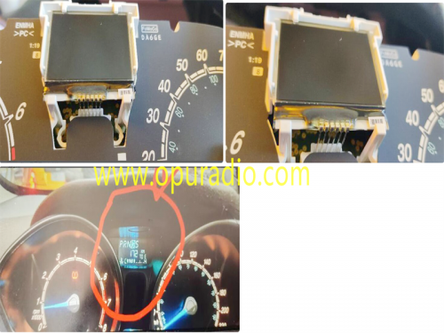 Écran LCD pour tableau de bord d&#39;instruments de groupe de compteur de vitesse Ford 2018 2019