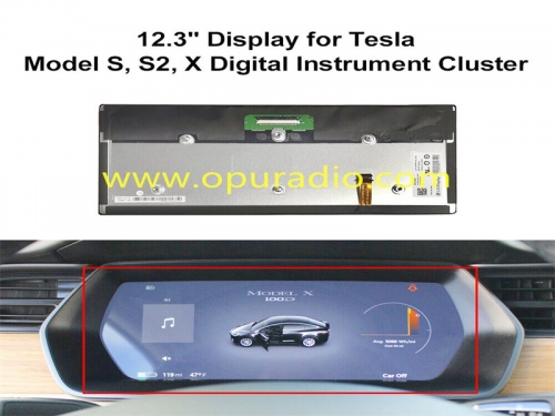 12.3 Anzeigebildschirm für Tesla Model S S2 X Digital Instrument Cluster Tachometer