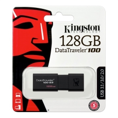 KINGSTON原装内存便携式硬盘 128 GB DT100 USB 3.1/3.0/2.0