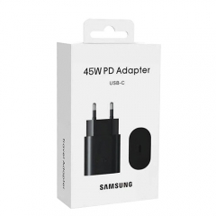 CARICATORE SUPERCHARGER 45W PD  TYPE-C CON CONFEZIONE ORIGINALE SAMSUNG NERO