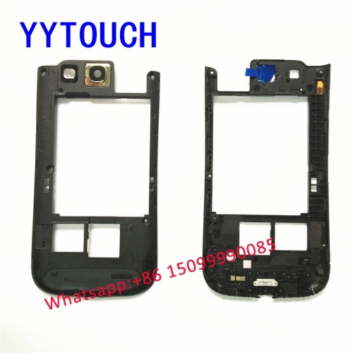 For Sam sung Galaxy S3 I9300 Middle Chassis Cover Fascia Housing Camera Lens Replacement White