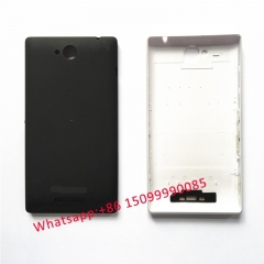 2018 Battery Door For Sony Xperia C C2304 C2305 S39 S39h Housing Back Cover Case With Side Buttons