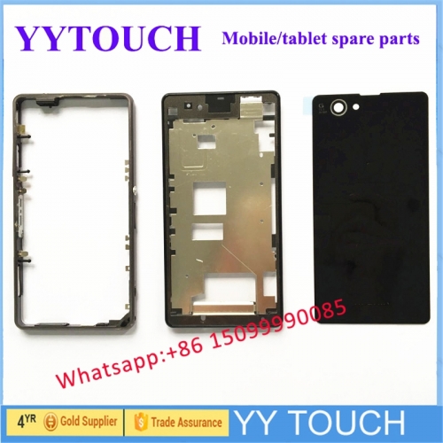 Back Glass for Sony Xperia Z1f SO 02F Japan; For Sony Xperia Z1 Compact Back Cover Glass with Original Camera Lens