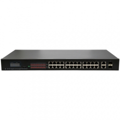 28 Ports PoE Switch, 10/100/1000M, Visible Power