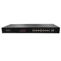 18 Ports PoE Switch, 10/100M, Visible Power