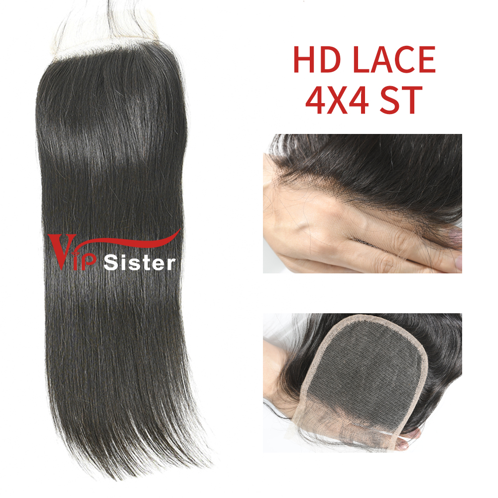 HD Lace Virgin Human Hair Straight 4x4 Lace Closure