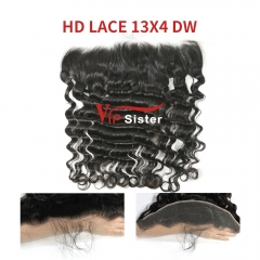 Swiss HD Lace Virgin Human Hair Deep Wave 13x4 Lace Frontal