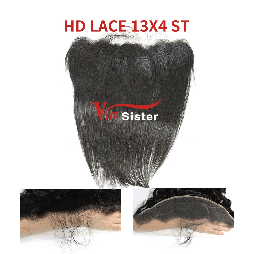 Swiss HD Lace Virgin Human Hair Straight 13x4 Lace Frontal