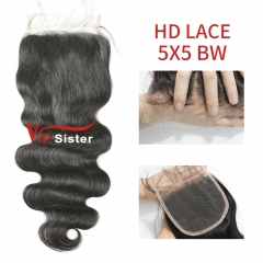 HD Lace Virgin Human Hair Body Wave 5x5 Lace Closure