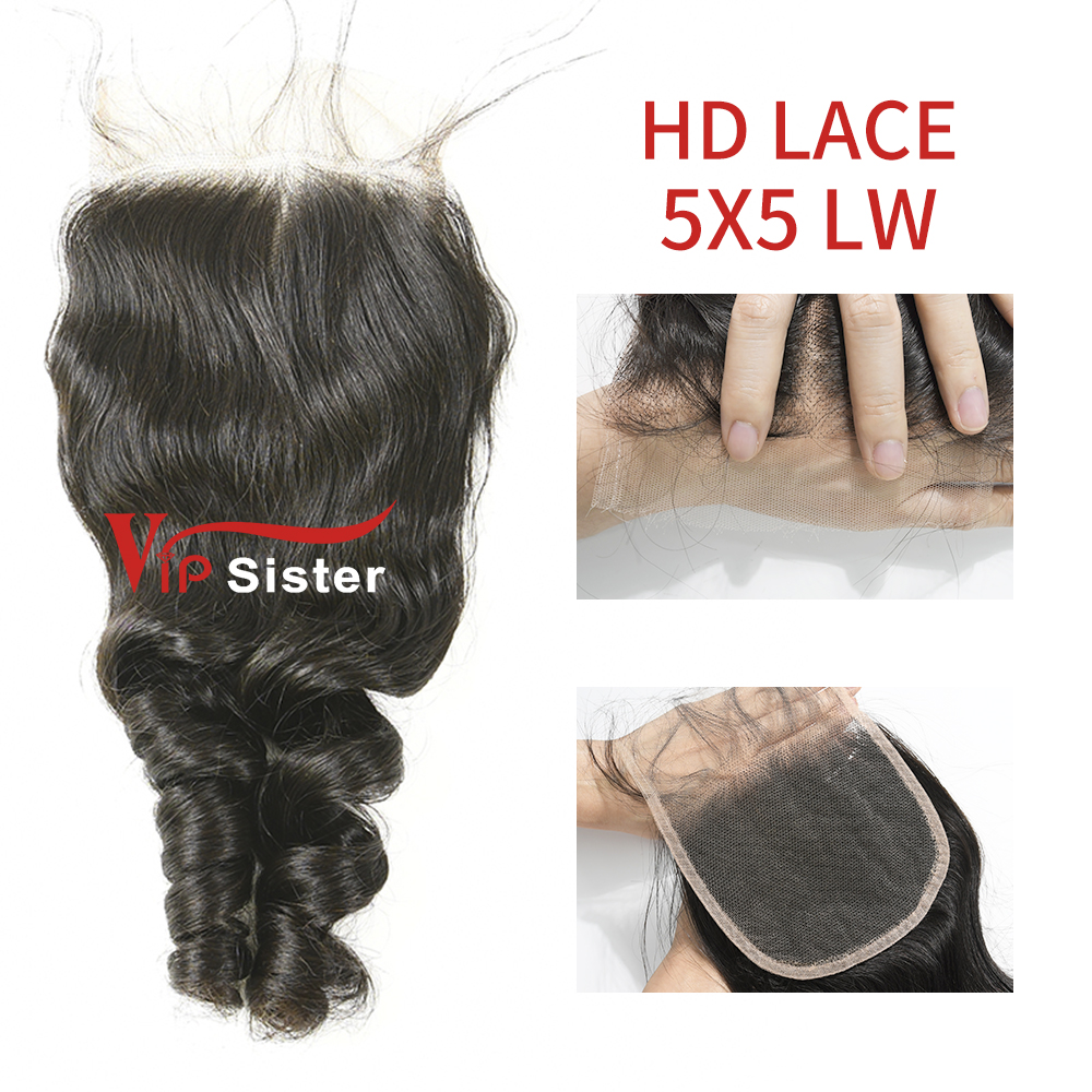 HD Lace Virgin Human Hair Loose Wave 5x5 Lace Closure