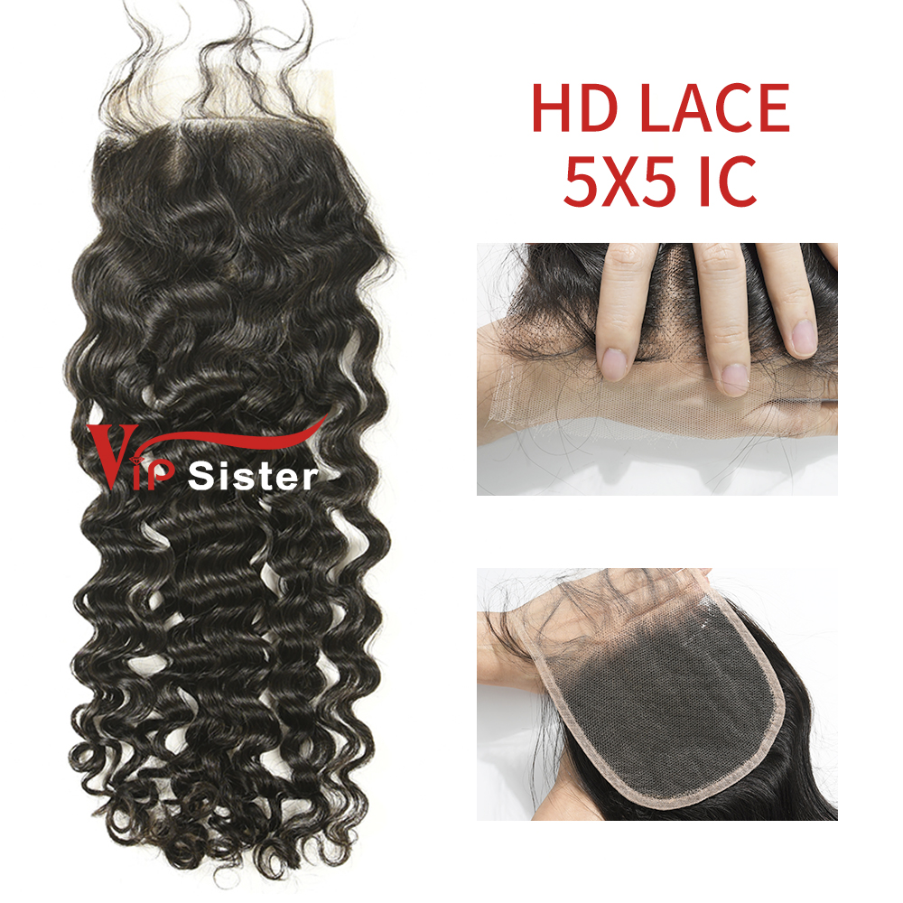 HD Lace Virgin Human Hair Italian Curly 5x5 Lace Closure