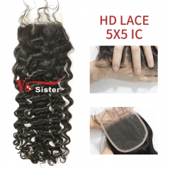 HD Lace Virgin Human Hair Italian Curly 5x5 Lace Closure