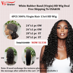 Vipsister Virgin Hair 13x4 HD Wig 4 Pcs Deal Free Shipping