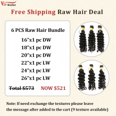 Vipsister 6PCS Raw Hair Bundles Deal Free Shipping Vipsister 6PCS Raw Hair Bundles Deal Free Shipping