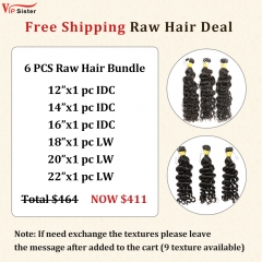 Vipsister 6PCS Raw Hair Bundles Deal Free Shipping