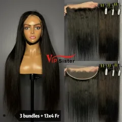 Brazilian 100% Full Cuticle Raw Human Hair Straight 13x4 HD Lace Wig Brazilian 100% Full Cuticle Raw Human Hair Straight 13x4 HD Lace Wig