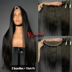 Brazilian 100% Full Cuticle Raw Human Hair Straight 13x4 HD Lace Wig Brazilian 100% Full Cuticle Raw Human Hair Straight 13x4 HD Lace Wig