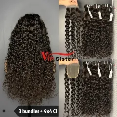 Brazilian 100% Full Cuticle Top Virgin Human Hair Italian curly 4x4 Closure Wig Brazilian 100% Full Cuticle Top Virgin Human Hair Italian curly 4x4 Closure Wig