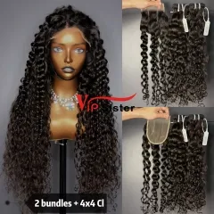 Brazilian 100% Full Cuticle Top Virgin Human Hair Italian curly 4x4 Closure Wig Brazilian 100% Full Cuticle Top Virgin Human Hair Italian curly 4x4 Closure Wig