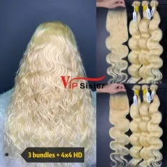 613# Eurpean 100% Raw Human Hair Body wave 4x4 HD Lace Wig 613# Eurpean 100% Raw Human Hair Body wave 4x4 HD Lace Wig