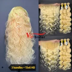 613# Eurpean 100% Raw Human Hair Body wave 13x6 HD Lace Wig 613# Eurpean 100% Raw Human Hair Body wave 13x6 HD Lace Wig