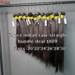 Vipsister 12 pcs indian raw hair bundles total 1109$ free shipping