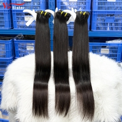#1b Indian 100% Full Cuticle Raw Human Hair Weft Straight