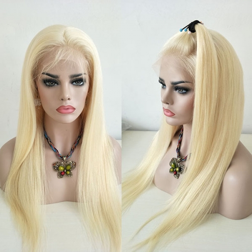 Sidary Silky Straight 613 Blonde Full Lace Human Hair Wig with Baby Hair