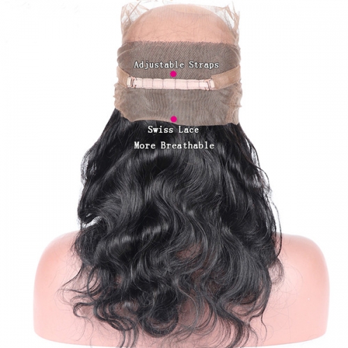 Sidary Hair New Fashion Body Wave 360 Lace Frontal Band With Adjustable Strap 22.5"x4"x2"