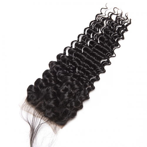 Sidary Hair Human Hair Lace Closure Deep Wave Closure With Baby Hair 4x4 Closure Human Hair