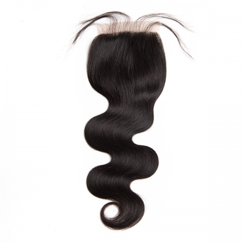 Sidary Hair Body Wave Closure 4x4 Human Hair Natural Color Human Hair