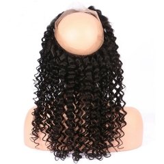 Sidary Hair Deep Wave Curly 360 Lace Frontal Band With Adjustable Strap 22.5