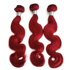 Sidary Hair Virgin Human Hair Weave Body Wave Red Color Hair Weave Bundles 3 Pieces
