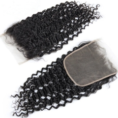 Sidary Kinky Curly 7x7 Transparent Lace Human Hair Deep Curly Lace Closure Pieces With Preplucked Natural Hairline