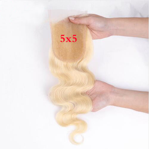 #613 Blonde Sidary 5x5 Lace Human Hair Body Wave Top Lace Closure Piece