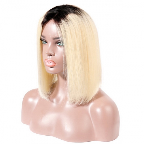 Sidary 613 Lace Wig For Black Women Lace Front Wigs Ombre Blonde Human Hair Bob Wigs With Dark Roots
