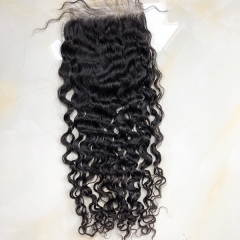 Transparent Lace Pre Plucked Natural Hairline Natural Curly 7x7 Lace Top Closure Piece Sidary Hair