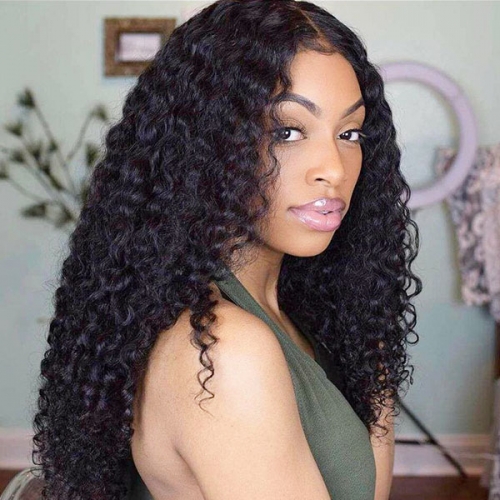 Sidary 180% Density 4x4 Silk Base Brazilian Curly Full Lace Wigs For Black Women with Baby Hair for Black Women Natural Color