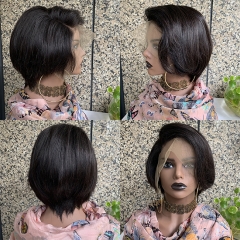 Sidary Hair Pixie Cut 13x6 Lace Front Short Human Hair Wigs For Black Women Pre Plucked 180%Density Bob Wig Glueless Hair Wigs
