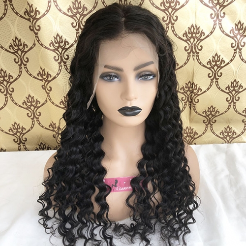 13x6 Curly Lace Front Wigs Human Hair For Black Women Deep Part Brazilian Hair Wigs Bleached Knots Pre Plucked Natural Hairline Lace Wigs