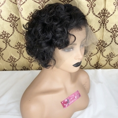 Natural Pixie Cut Wig 13x4 Lace Front Human Hair Wigs For Curly Short Bob Cut Wig