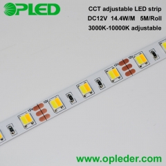Color temperature adjustable LED flexible strip IP20