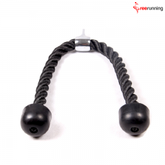 Solid Rubber Ends And Chrome Plated Attachment Tricep Rope Pulldown