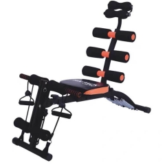 Abdominal Sit-up Trainer Adjustable With Built In Twisting Seat And Rower For Home Or Gym