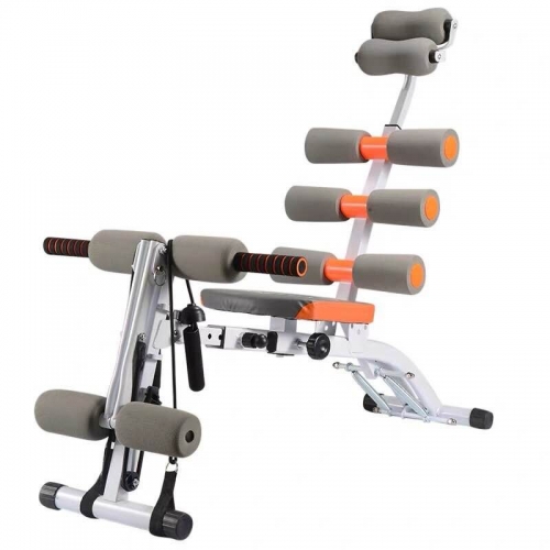 Abdominal Sit-up Trainer Adjustable With Built In Twisting Seat And Rower For Home Or Gym