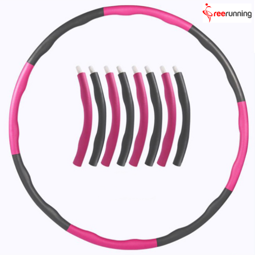 1KG Collapsible Weighted Hula Hoop Fitness Workout Gym Exercise ABS Padded Hoops