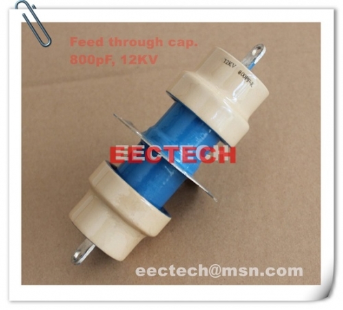 800PF/12KV feed through capacitor equal to DS030110 high voltage high power capacitor, ceramic RF capacitor