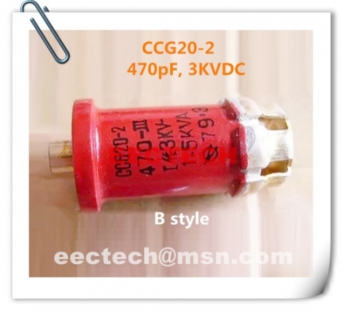 CCG20-2, 470PF, 3KVDC, tube shape ceramic capacitor