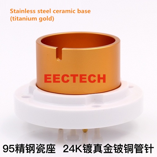 Beryllium copper plated large 4-pin four-pin socket, ceramic socket, Teflon socket 845, 805, 211 electronic socket