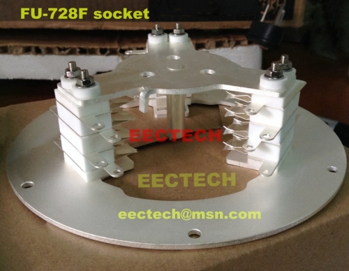 Tube socket, tube base for triodes FU-100F, FU-728F